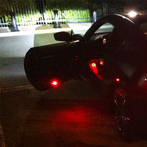 2x Red Back Up Dome Map Side marker Parking Led Projector Lights T10 194 168