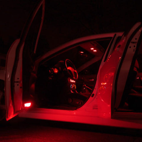 2x Red Back Up Dome Map Side marker Parking Led Projector Lights T10 194 168