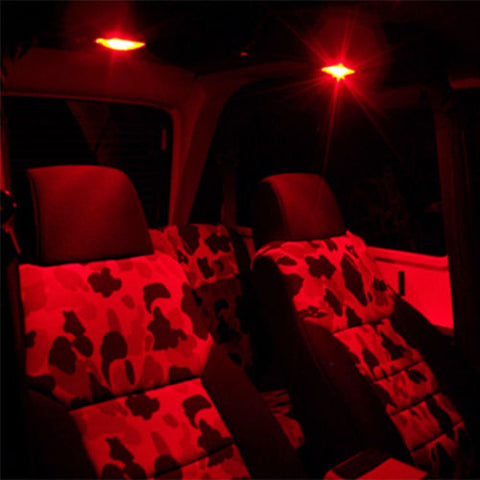 2x Red Back Up Dome Map Side marker Parking Led Projector Lights T10 194 168