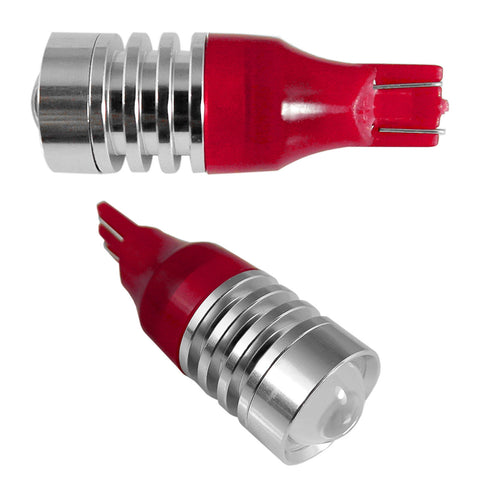 4x 921 912 T10 Projector Lens Red LED Bulbs for Backup Reverse Lights High Power