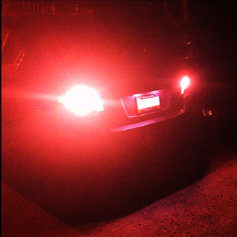 4x 921 912 T10 Projector Lens Red LED Bulbs for Backup Reverse Lights High Power