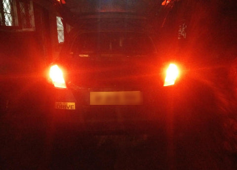 2x Red 7440 7443 54-SMD LED Bulbs For Tail Brake High Mount Stop Light