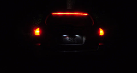 2x Red 7440 7443 54-SMD LED Bulbs For Tail Brake High Mount Stop Light