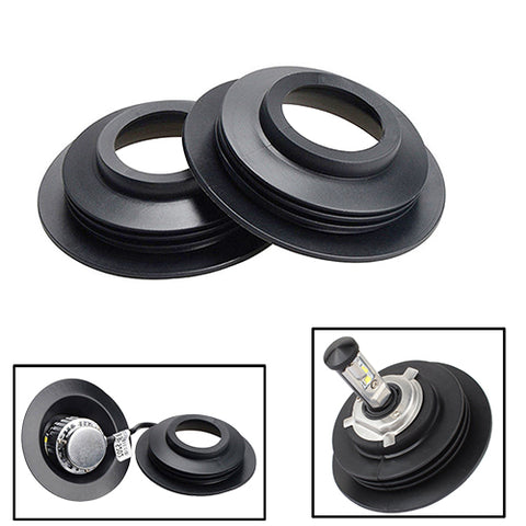 2x Universal Housing Dust Seal Rubber Caps For HID LED Headlight Retrofit Kit