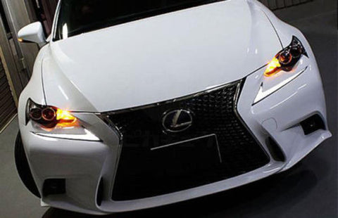 2x Amber 7440 3535 High Power LED Bulbs for Front Rear Turn Signal Lights