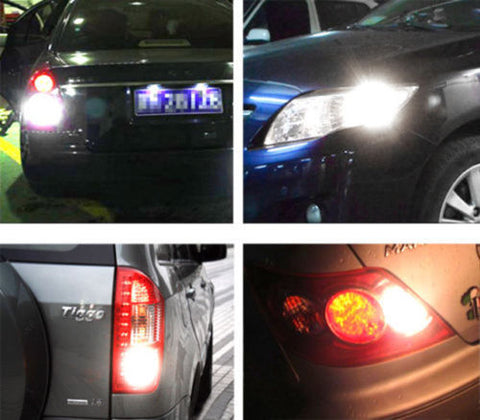 2x High Power 24-SMD White\ Red\ Amber 1157 BAY15D LED Turn Signal Parking Lights Lamp