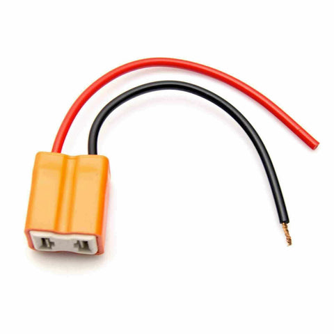 2x H7 Extension Wiring Harness LED Bulb Lights Lamp Female Socket Adapters