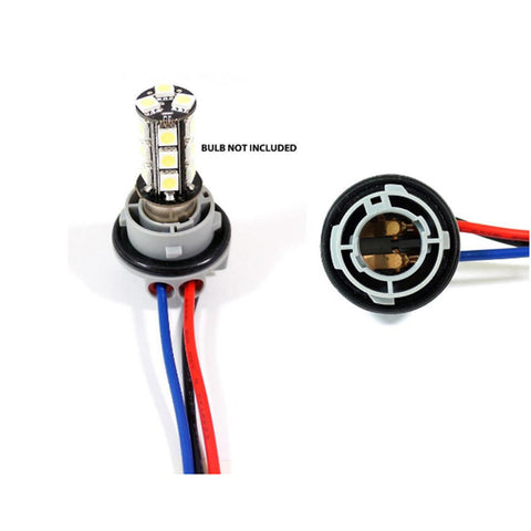 2x 1157 2057 2357 2357A LED Stop Turn Light Socket Harness Wire Pig Tail Plug