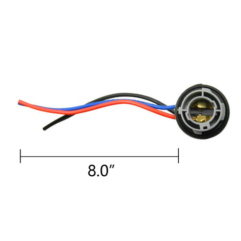 2x 1157 2057 2357 2357A LED Stop Turn Light Socket Harness Wire Pig Tail Plug