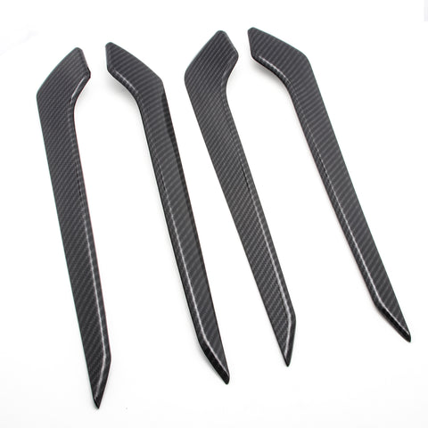 4pcs for Toyota RAV4 2019-2024 Interior Door Panel Armrest Cover Molding Trim ABS Carbon Fiber