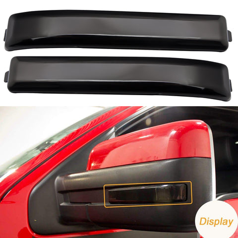 2x LED Clear Lens / Smoked Lens Side Mirror Marker Turn Signal Parking Light for Ford F-150 & Raptor 2009-2014 - Chrome Housing