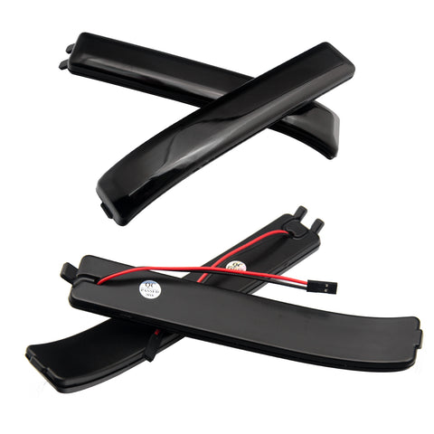 2x LED Clear Lens / Smoked Lens Side Mirror Marker Turn Signal Parking Light for Ford F-150 & Raptor 2009-2014 - Chrome Housing