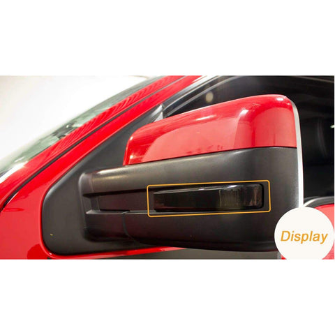 2x LED Clear Lens / Smoked Lens Side Mirror Marker Turn Signal Parking Light for Ford F-150 & Raptor 2009-2014 - Chrome Housing