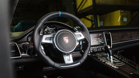 Carbon Fiber PDK Paddle Shifter Extensions For 2009-16 Porsche 911 Boxster Cayenne Panamera Black/ Red