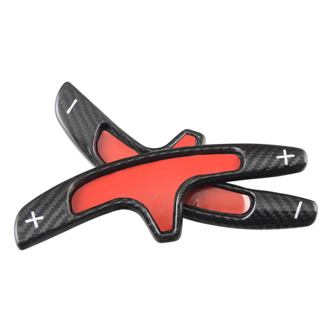 Carbon Fiber PDK Paddle Shifter Extensions For 2009-16 Porsche 911 Boxster Cayenne Panamera Black/ Red