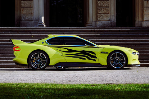 2 pieces Custom Big Skull Black Car Side Body Doors Vinyl Sticker Decals Universal Fit