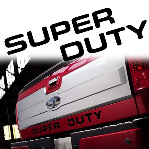 Matte Black \ Glossy Black \ Brushed Gold \ Brushed Silver Vinyl Insert Letters Decal For Ford SuperDuty 08-16 Rear Tailgate