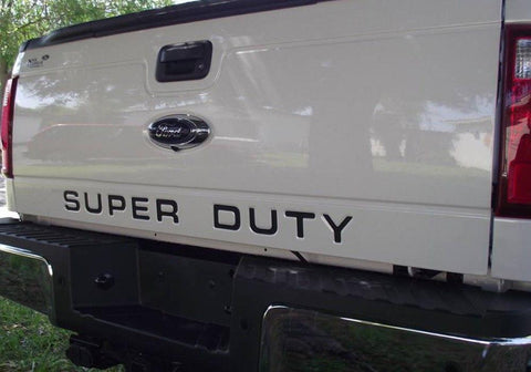 Matte Black \ Glossy Black \ Brushed Gold \ Brushed Silver Vinyl Insert Letters Decal For Ford SuperDuty 08-16 Rear Tailgate