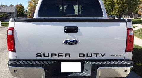 Matte Black \ Glossy Black \ Brushed Gold \ Brushed Silver Vinyl Insert Letters Decal For Ford SuperDuty 08-16 Rear Tailgate