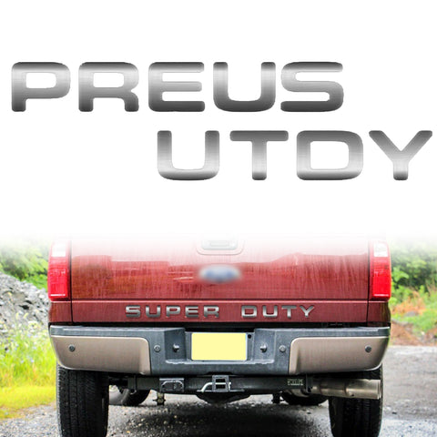 Matte Black \ Glossy Black \ Brushed Gold \ Brushed Silver Vinyl Insert Letters Decal For Ford SuperDuty 08-16 Rear Tailgate