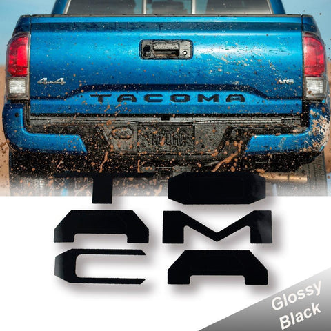 Matte Black \ Brushed Gold \ Brushed Silver\ Red Vinyl Insert Letters Decal Sticker For Toyota Tacoma 2016-2018 Rear Tailgate
