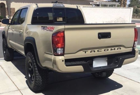 Matte Black \ Brushed Gold \ Brushed Silver\ Red Vinyl Insert Letters Decal Sticker For Toyota Tacoma 2016-2018 Rear Tailgate