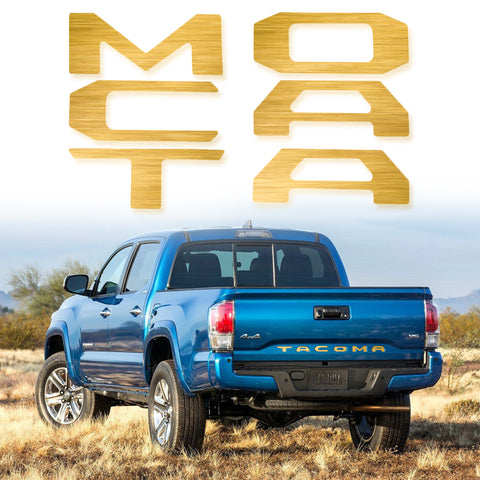 Matte Black \ Brushed Gold \ Brushed Silver\ Red Vinyl Insert Letters Decal Sticker For Toyota Tacoma 2016-2018 Rear Tailgate