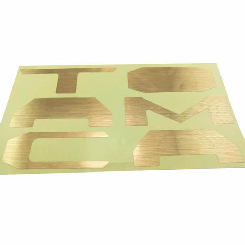 Matte Black \ Brushed Gold \ Brushed Silver\ Red Vinyl Insert Letters Decal Sticker For Toyota Tacoma 2016-2018 Rear Tailgate