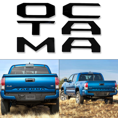 Matte Black \ Brushed Gold \ Brushed Silver\ Red Vinyl Insert Letters Decal Sticker For Toyota Tacoma 2016-2018 Rear Tailgate