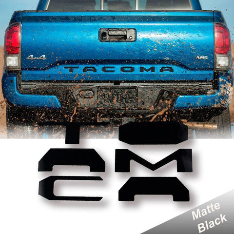 Matte Black \ Brushed Gold \ Brushed Silver\ Red Vinyl Insert Letters Decal Sticker For Toyota Tacoma 2016-2018 Rear Tailgate