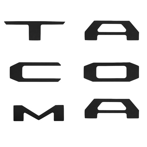 Matte Black \ Brushed Gold \ Brushed Silver\ Red Vinyl Insert Letters Decal Sticker For Toyota Tacoma 2016-2018 Rear Tailgate