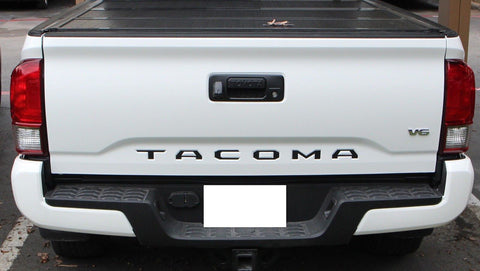 Matte Black \ Brushed Gold \ Brushed Silver\ Red Vinyl Insert Letters Decal Sticker For Toyota Tacoma 2016-2018 Rear Tailgate