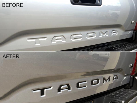 Matte Black \ Brushed Gold \ Brushed Silver\ Red Vinyl Insert Letters Decal Sticker For Toyota Tacoma 2016-2018 Rear Tailgate