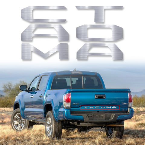 Matte Black \ Brushed Gold \ Brushed Silver\ Red Vinyl Insert Letters Decal Sticker For Toyota Tacoma 2016-2018 Rear Tailgate