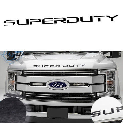 Brushed Aluminum Gold\ Brushed Silver\ Glossy Black\ Matte Black\ Glossy Red SUPERDUTY Front Hood Decal Sticker For Ford F350 2017 2018