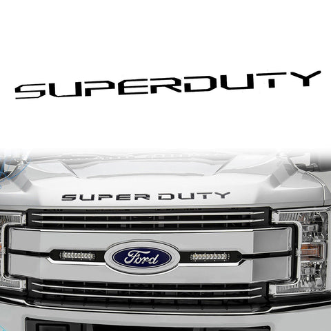 Brushed Aluminum Gold\ Brushed Silver\ Glossy Black\ Matte Black\ Glossy Red SUPERDUTY Front Hood Decal Sticker For Ford F350 2017 2018