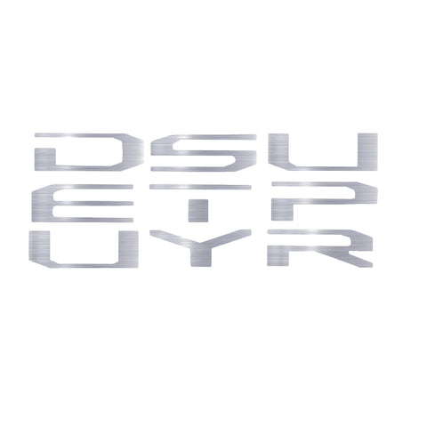 Brushed Aluminum Gold\ Brushed Silver\ Glossy Black\ Matte Black\ Glossy Red SUPERDUTY Front Hood Decal Sticker For Ford F350 2017 2018