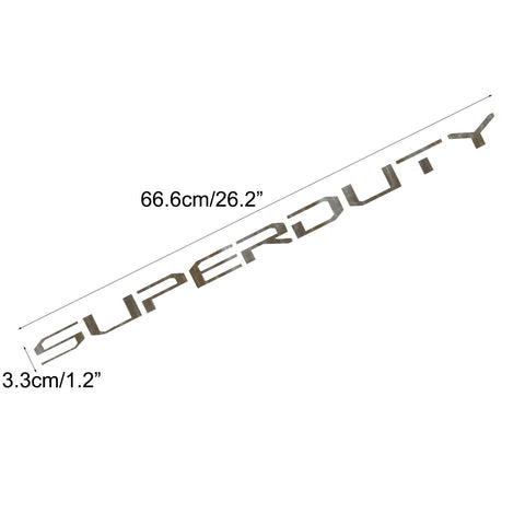 Brushed Aluminum Gold\ Brushed Silver\ Glossy Black\ Matte Black\ Glossy Red SUPERDUTY Front Hood Decal Sticker For Ford F350 2017 2018