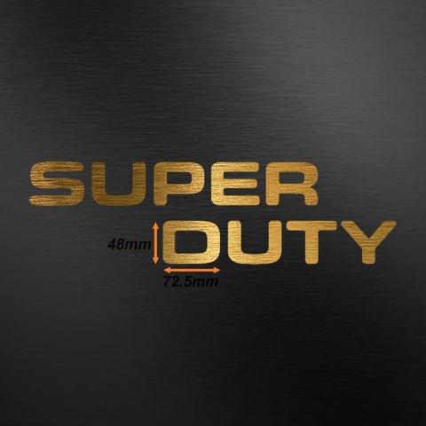 Brushed Gold \ Brushed Silver \ Matte Black \ Glossy Black \ Glossy Red Thin Vinyl Super Duty Letters Decal Stickers For Ford F-250 F-350 F-450 F-550 2008-2016 Front Grille Hood