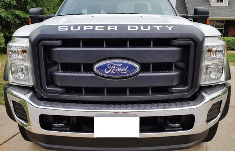 Brushed Gold \ Brushed Silver \ Matte Black \ Glossy Black \ Glossy Red Thin Vinyl Super Duty Letters Decal Stickers For Ford F-250 F-350 F-450 F-550 2008-2016 Front Grille Hood
