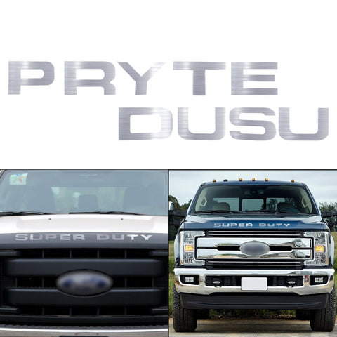 Brushed Gold \ Brushed Silver \ Matte Black \ Glossy Black \ Glossy Red Thin Vinyl Super Duty Letters Decal Stickers For Ford F-250 F-350 F-450 F-550 2008-2016 Front Grille Hood
