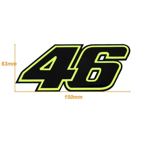 2x Reflective Fluorescent VALENTINO ROSSI 46 MotoGP Racing Vinyl Decals Stickers