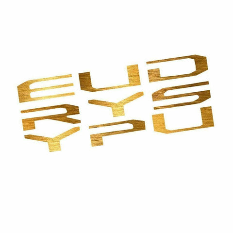 Brushed Silver/ Brushed Gold/ Glossy Red/ Glossy Black/ Matte Black SUPERDUTY Letters Decal Emblem Tailgate Sticker for Ford F150 F250 F350 F450 F550 Super Duty 2017+