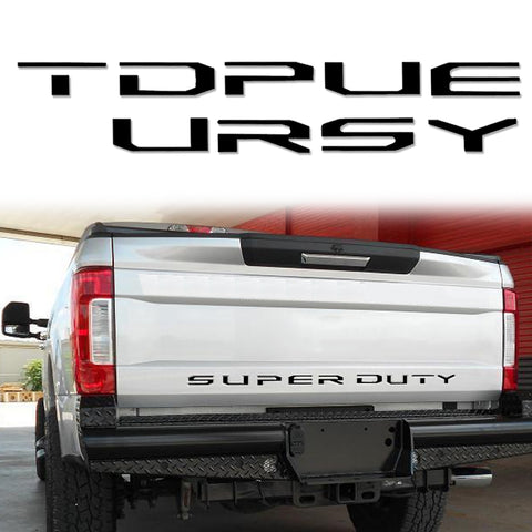 Brushed Silver/ Brushed Gold/ Glossy Red/ Glossy Black/ Matte Black SUPERDUTY Letters Decal Emblem Tailgate Sticker for Ford F150 F250 F350 F450 F550 Super Duty 2017+
