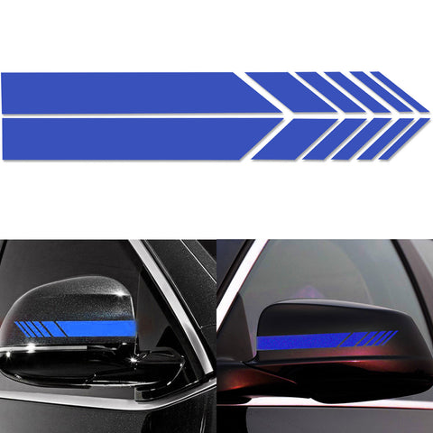 2pcs Black/ Orange/ Blue/ Silver/ Red AMG Style Vinyl Decals Rearview Mirror Stripe Stickers Most Mercedes Benz W204 W212 C Class etc.