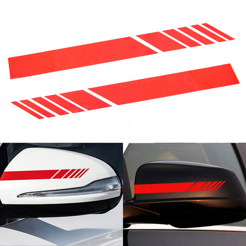 2pcs Black/ Orange/ Blue/ Silver/ Red AMG Style Vinyl Decals Rearview Mirror Stripe Stickers Most Mercedes Benz W204 W212 C Class etc.