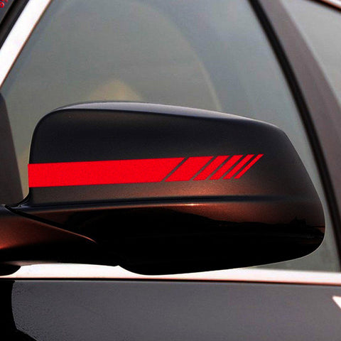 2pcs Black/ Orange/ Blue/ Silver/ Red AMG Style Vinyl Decals Rearview Mirror Stripe Stickers Most Mercedes Benz W204 W212 C Class etc.