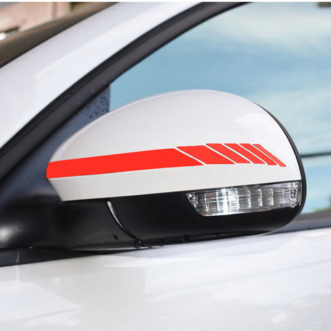 2pcs Black/ Orange/ Blue/ Silver/ Red AMG Style Vinyl Decals Rearview Mirror Stripe Stickers Most Mercedes Benz W204 W212 C Class etc.