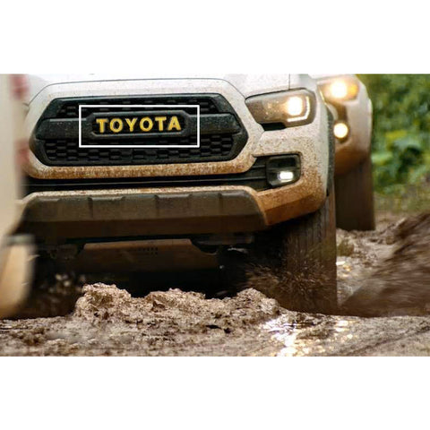 Glossy Red/ Glossy Black/ Brushed Silver/ Brushed Gold Vinyl Letter Decal Sticker for Toyota Tacoma TRD PRO 2016 2017 2018 Grille