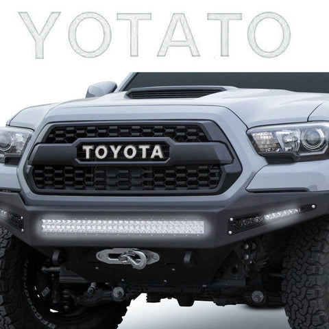 Glossy Red/ Glossy Black/ Brushed Silver/ Brushed Gold Vinyl Letter Decal Sticker for Toyota Tacoma TRD PRO 2016 2017 2018 Grille